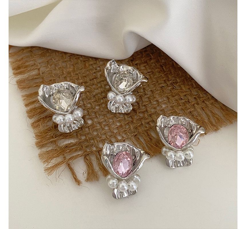 Sample Flower Rhinestone Alloy Earring
