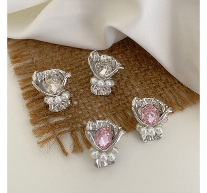 Sample Flower Rhinestone Alloy Earring