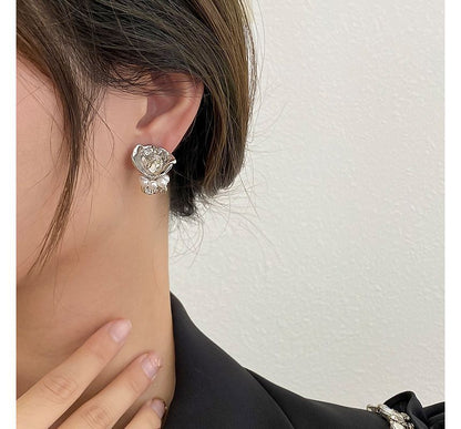 Sample Flower Rhinestone Alloy Earring