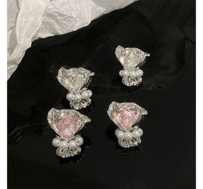 Sample Flower Rhinestone Alloy Earring
