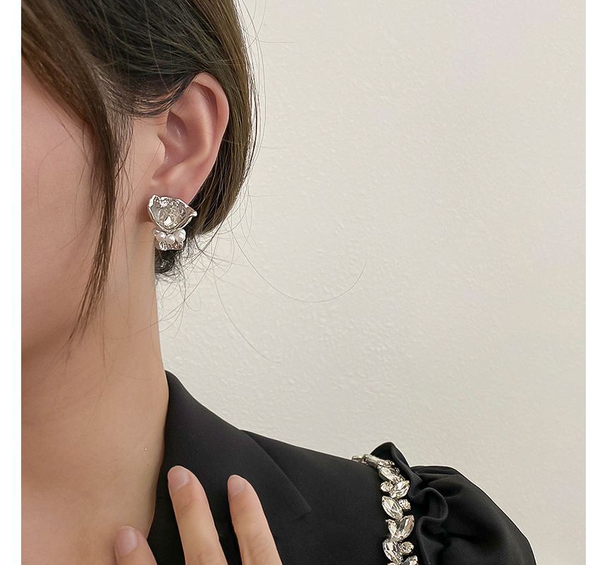 Sample Flower Rhinestone Alloy Earring