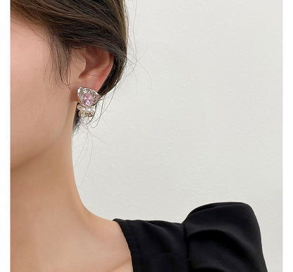 Sample Flower Rhinestone Alloy Earring