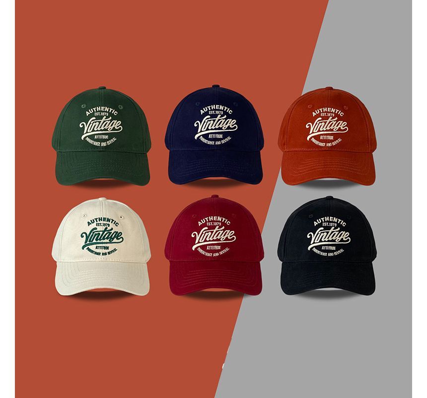 Embroidered Lettering Cap Baseball