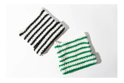 Sample Cat Ear Striped Knit Beanie