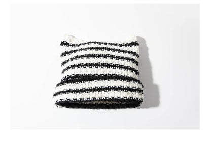 Sample Cat Ear Striped Knit Beanie