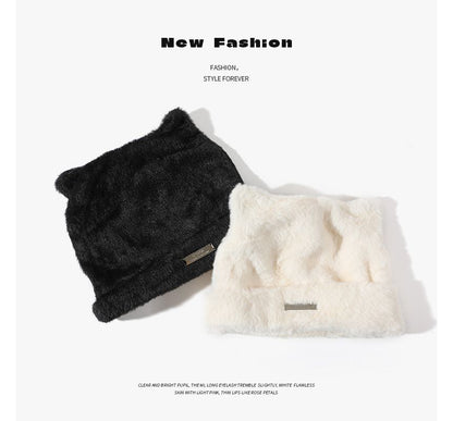 Wholesale Sample Bear Ear Fluffy Beanie