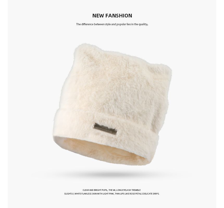 Wholesale Sample Bear Ear Fluffy Beanie