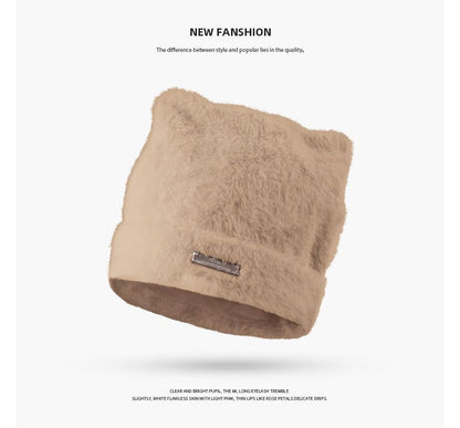 Wholesale Sample Bear Ear Fluffy Beanie