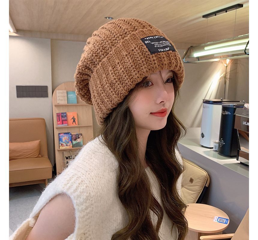 Sample Applique Cable Knit Beanie