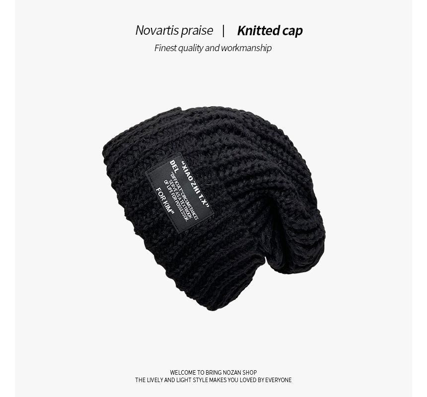 Sample Applique Cable Knit Beanie