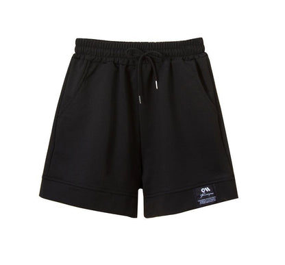 Label Plain High Applique Shorts Waist