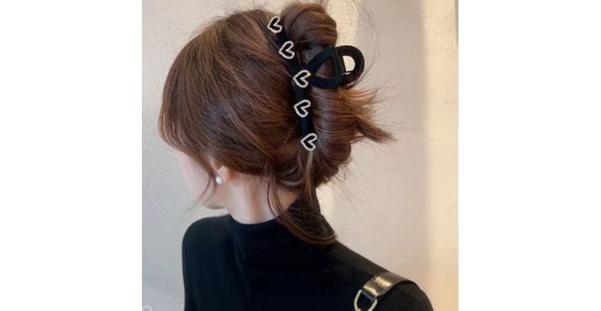 Hair Heart Clamp Rhinestone