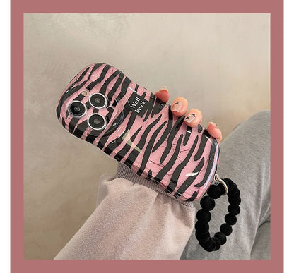 Sample Zebra Print Hand Chain Phone Case