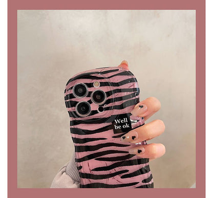Sample Zebra Print Hand Chain Phone Case
