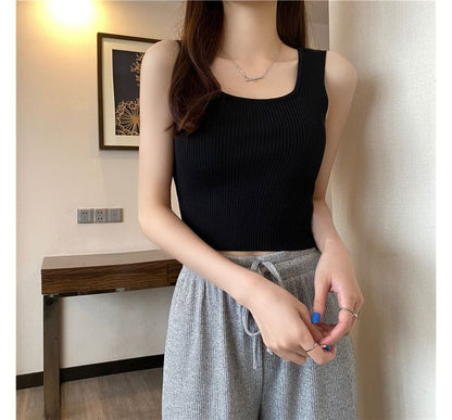 Neck Top Tank Square Plain