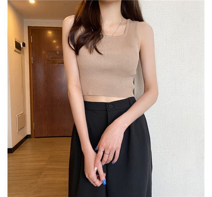 Neck Top Tank Square Plain