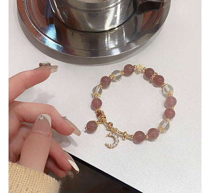 Sample Rhinestone Moon Charm Faux Crystal Bracelet