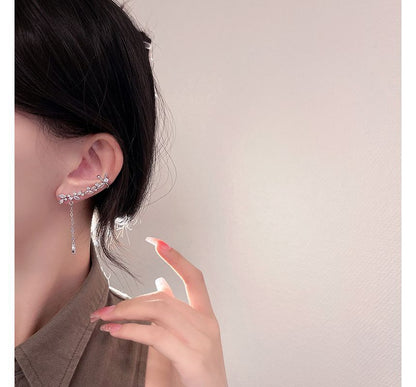 Cuff Rhinestone Drop Ear with Earring