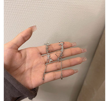 Cuff Rhinestone Drop Ear with Earring