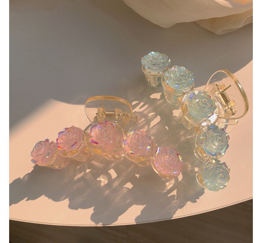 Sample Iridescent Rose Hair Claw