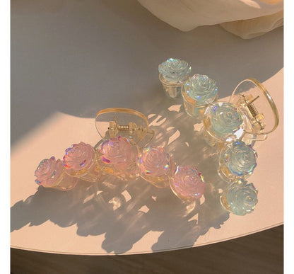 Sample Iridescent Rose Hair Claw