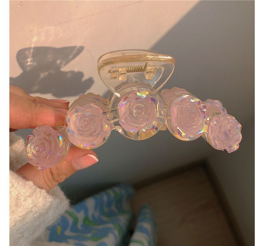 Sample Iridescent Rose Hair Claw