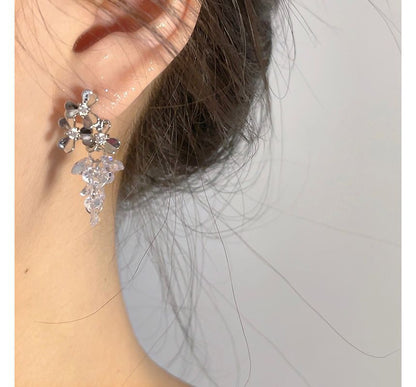 Wholesale Sample Alloy Grapes Dangle Faux Crystal Earring
