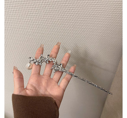 Alloy Hair Clip Faux Irregular Pearl