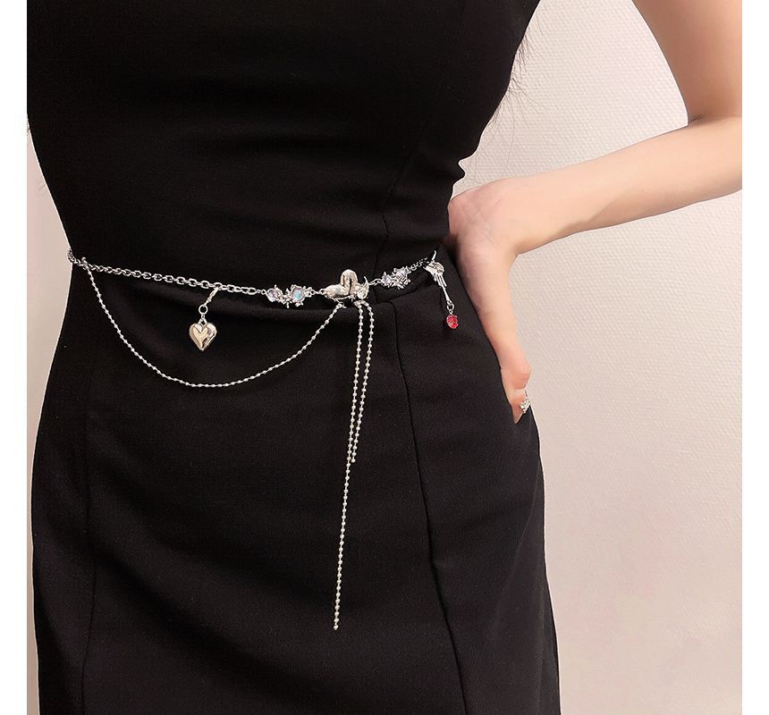 Moonstone Chain Alloy Waist Belt Heart