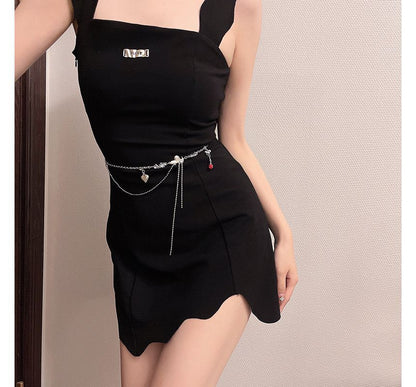 Moonstone Chain Alloy Waist Belt Heart