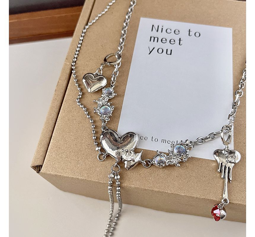 Moonstone Chain Alloy Waist Belt Heart