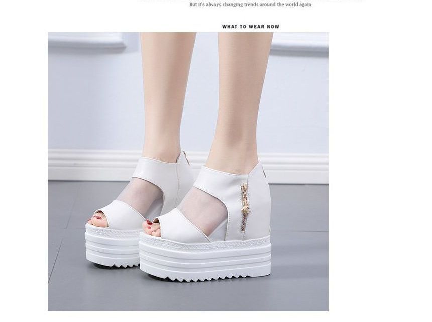 Wedge Sandals Platform Sheer