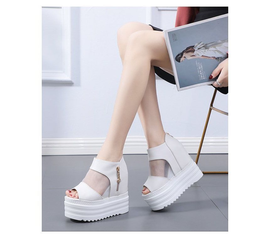 Wedge Sandals Platform Sheer
