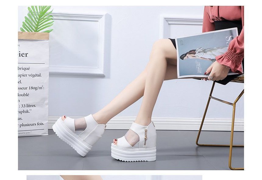 Wedge Sandals Platform Sheer