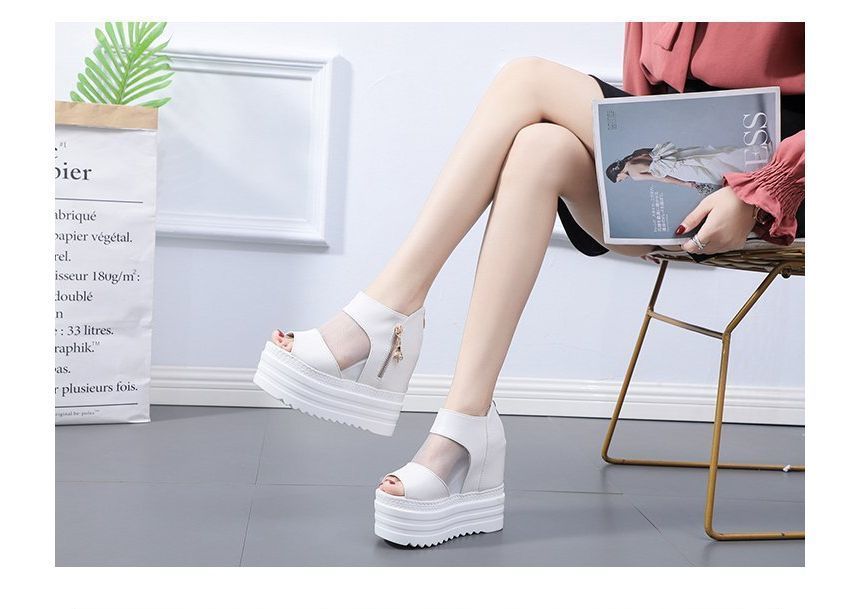 Wedge Sandals Platform Sheer