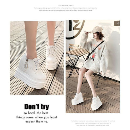 Platform Hidden Wedge Lace Ups