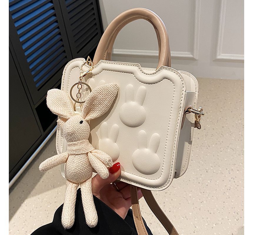 Rabbit Crossbody Faux Bag Top Handle Leather