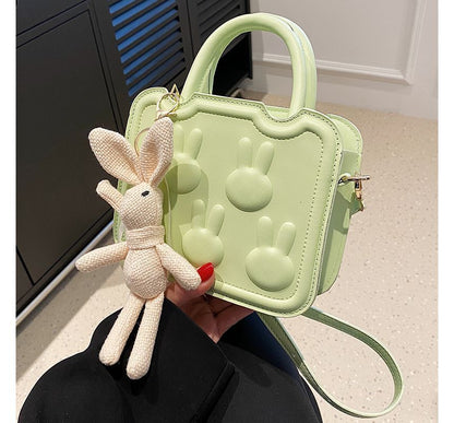 Rabbit Crossbody Faux Bag Top Handle Leather