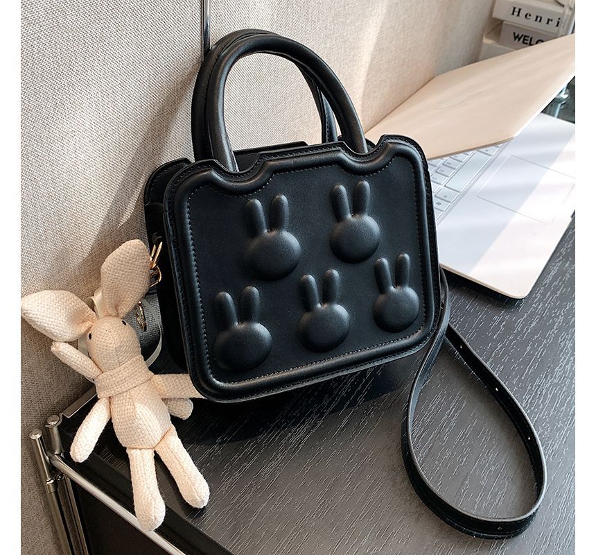 Rabbit Crossbody Faux Bag Top Handle Leather