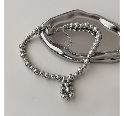 Alloy Bead Choker Pendant