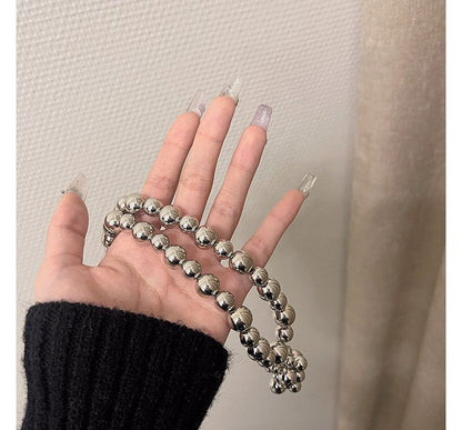Alloy Bead Choker Pendant