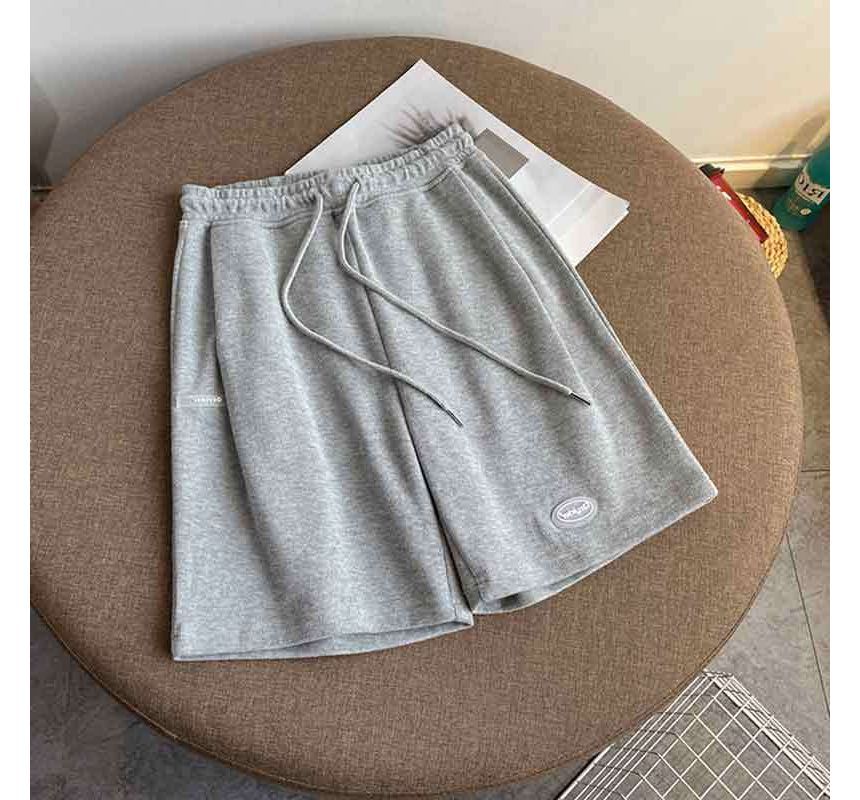 Lettering Waist Shorts Drawstring