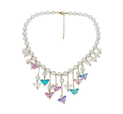 Choker Butterfly Fringed Alloy