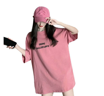 Lettering Tee Short-Sleeve Neck Round