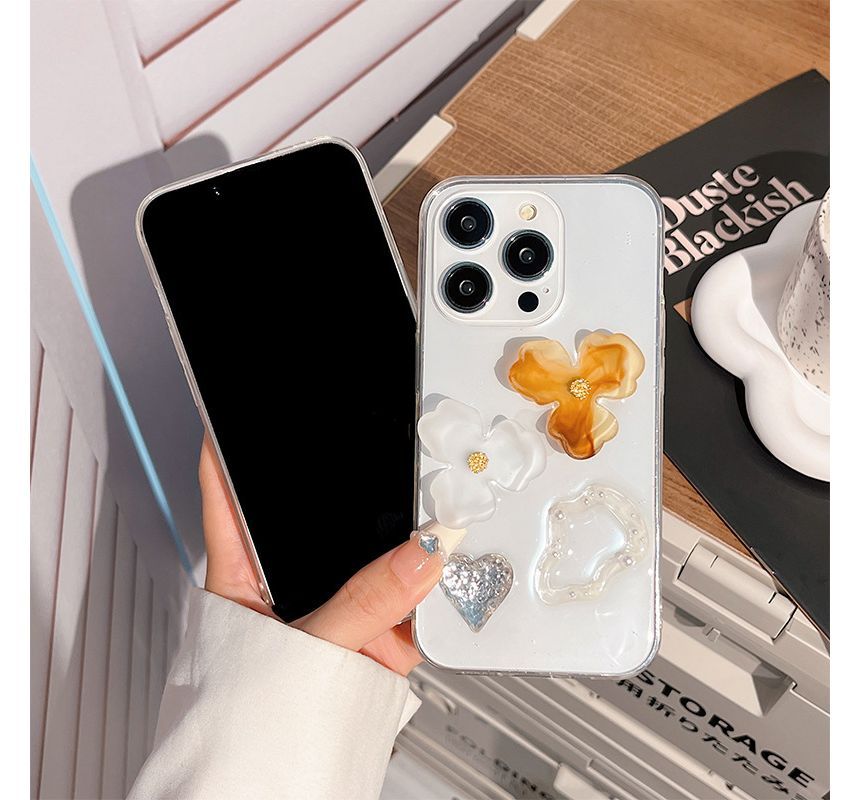 Embellished Transparent Phone Case
