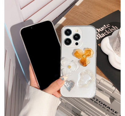 Embellished Transparent Phone Case