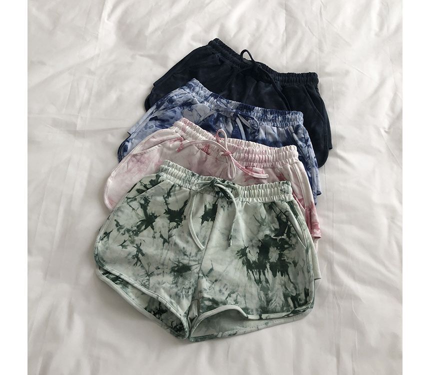 Pants Dye Hot Waist Tie Drawstring