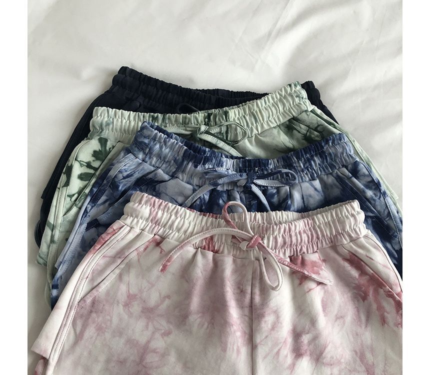 Pants Dye Hot Waist Tie Drawstring