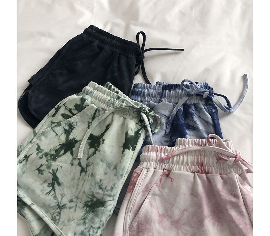 Pants Dye Hot Waist Tie Drawstring