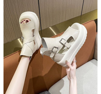 Peep Toe High Platform Sandals